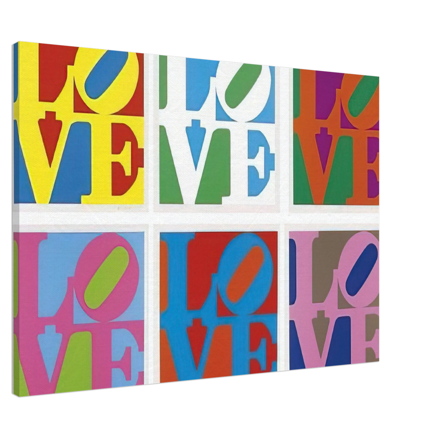 Robert Indiana - The Garden of Love Canvas - 20x30 cm / 8x12 inches-canvas