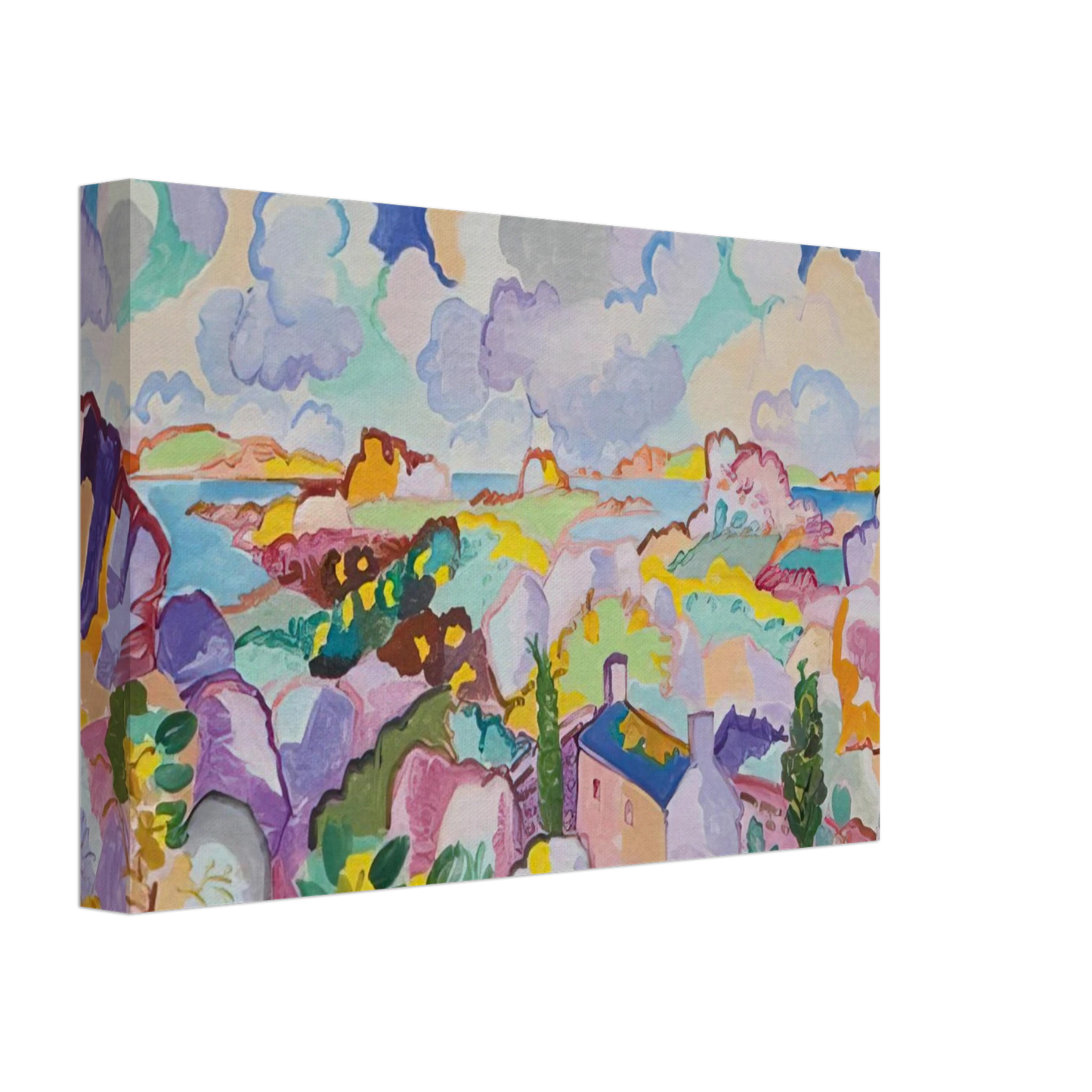 Charles Lapicque - Printemps en Bretagne - 1959 Canvas - 40x60 cm / 16x24 inches-canvas