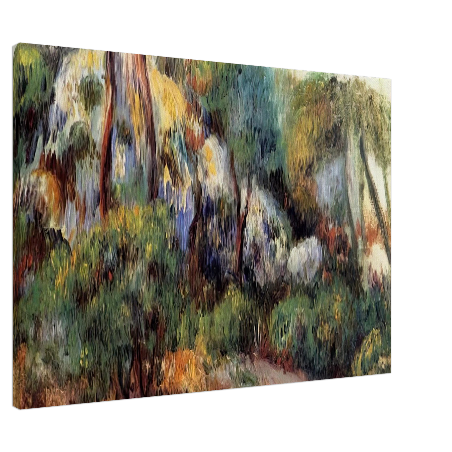 Pierre-Auguste Renoir - Purple Landscape Canvas - 20x30 cm / 8x12 inches-canvas