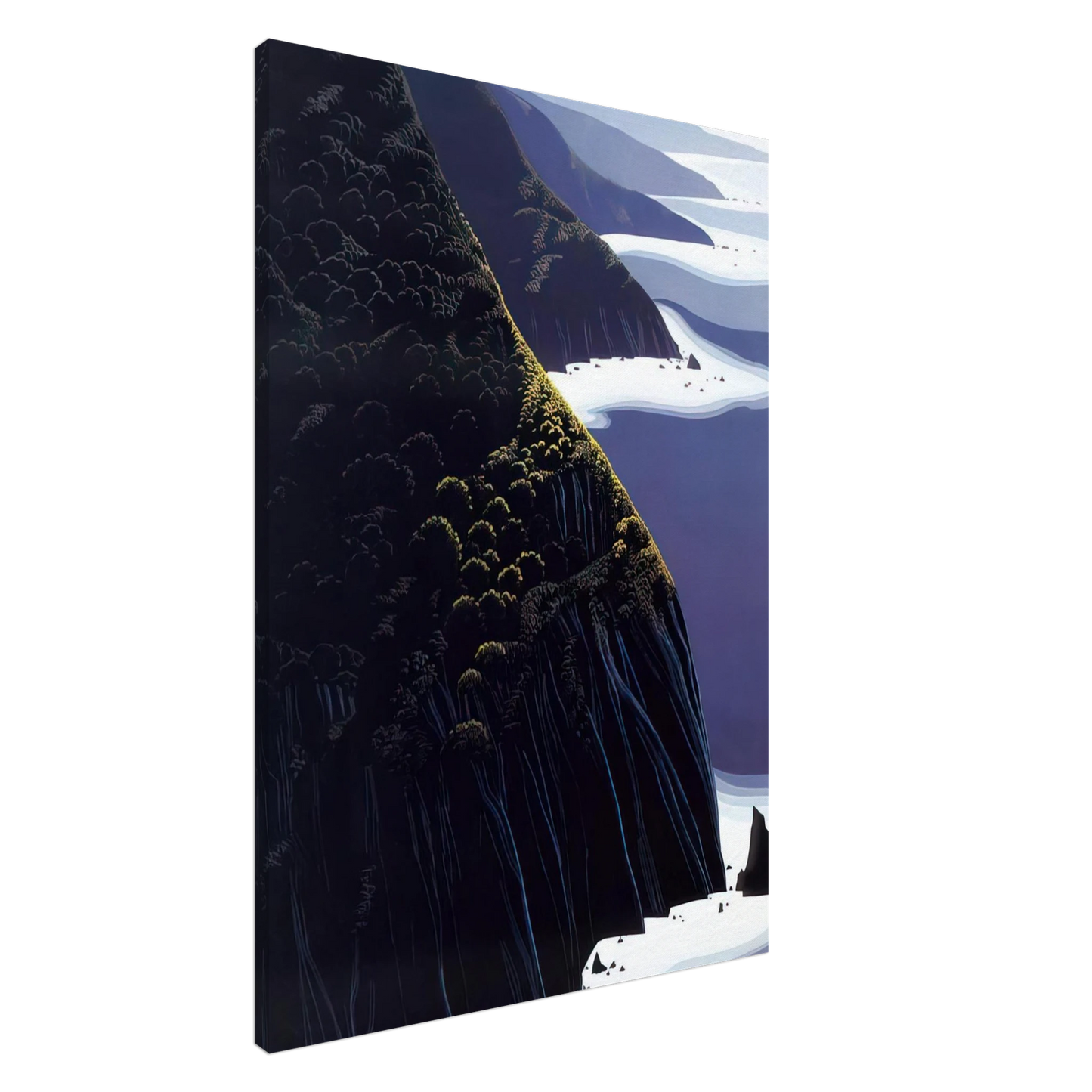 Eyvind Earle - Gray Big Sur Canvas - 20x30 cm / 8x12 inches-canvas