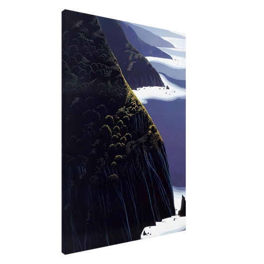 Eyvind Earle - Gray Big Sur Canvas - 20x30 cm / 8x12 inches-canvas
