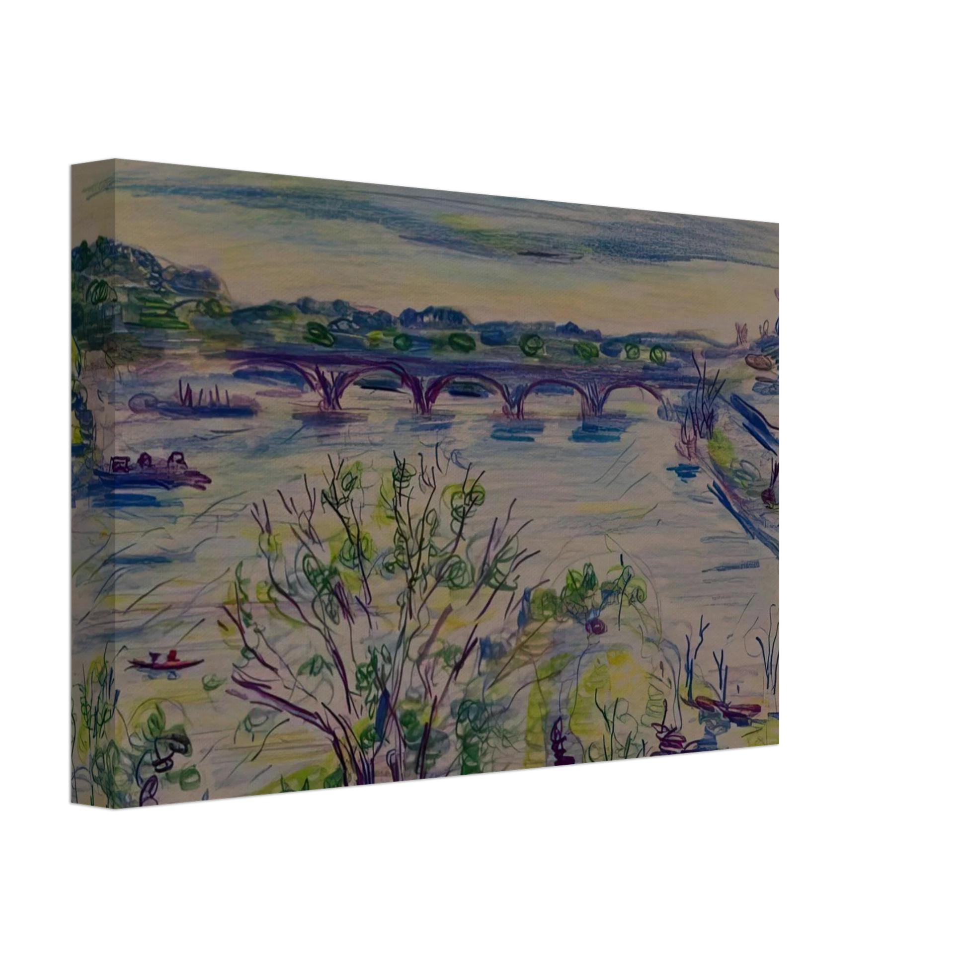 Ivan Albright - VIEW FROM ROOM 603 WATERGATE WASHINGTON D C 1974 Canvas - 70x100 cm / 28x40 inches-canvas