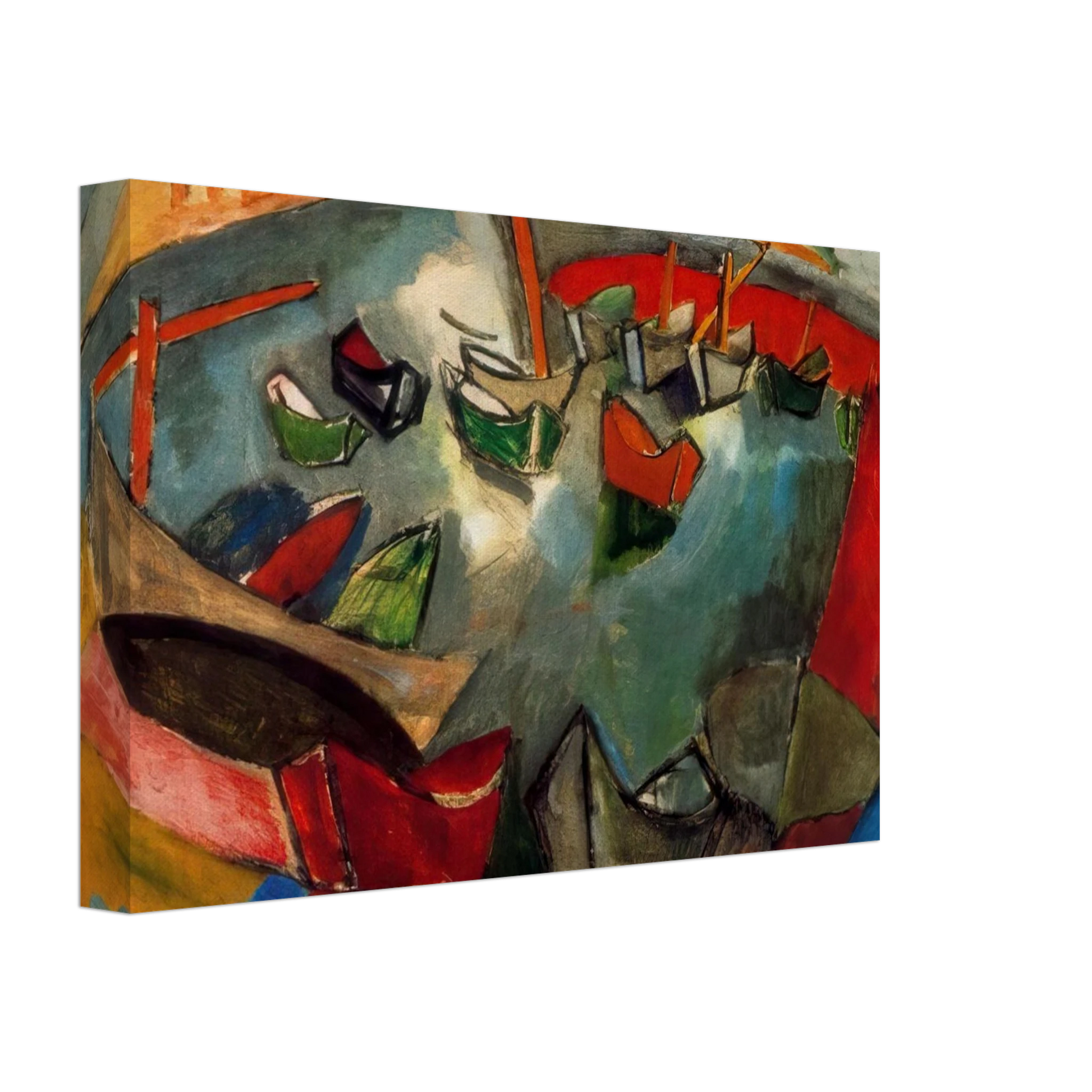 Raoul Dufy - BOATS IN MARSEILLE 1908 Canvas - 40x60 cm / 16x24 inches-canvas