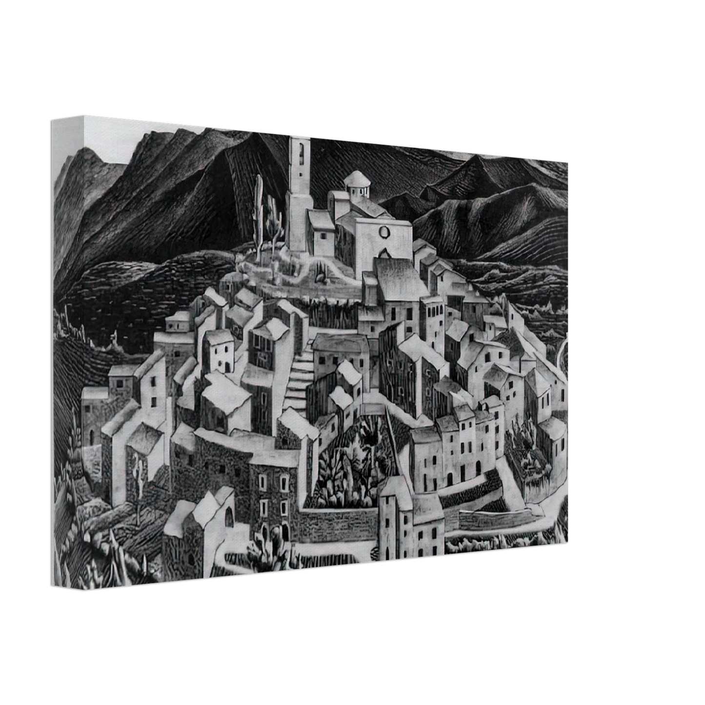 MC Escher - ESCHER (11) Canvas - 40x60 cm / 16x24 inches-canvas