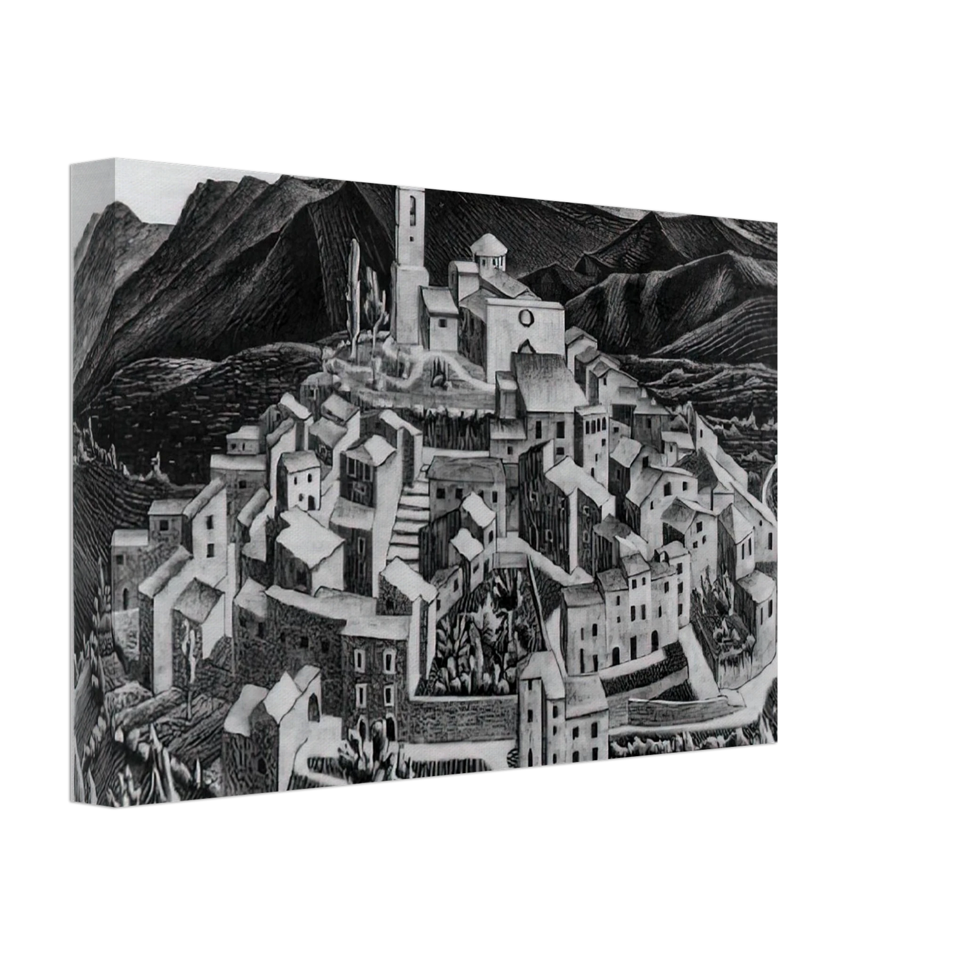 MC Escher - ESCHER (11) Canvas - 40x60 cm / 16x24 inches-canvas