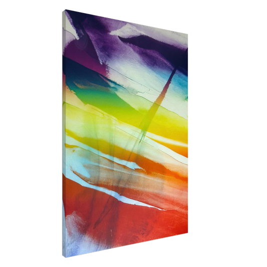 Paul Jenkins - Phenomena Franklin's Kite - 1974 Canvas - 20x30 cm / 8x12 inches-canvas