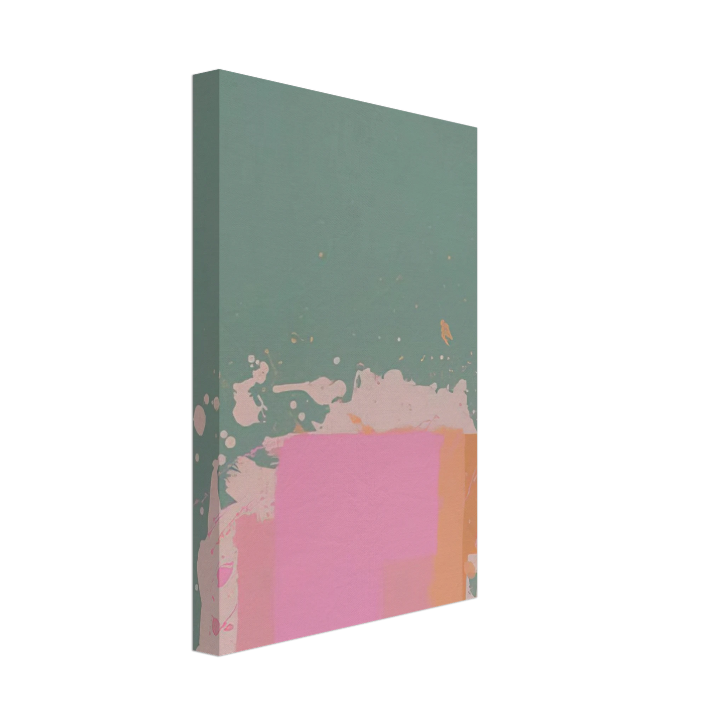 John Hoyland - Green, Orange, Pink - 1971 Canvas - 70x100 cm / 28x40 inches-canvas