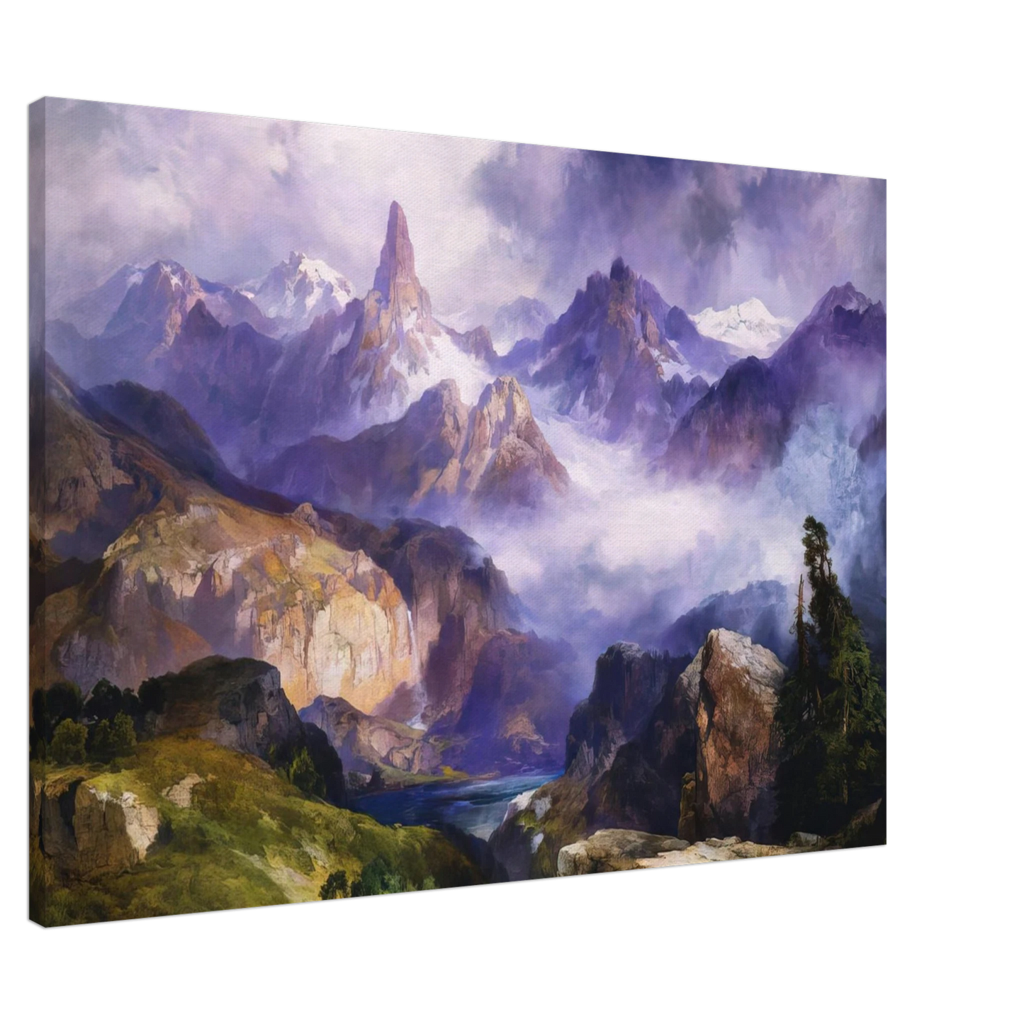 Thomas Moran - Index Peak Yellowstone National Park Canvas - 20x30 cm / 8x12 inches-canvas
