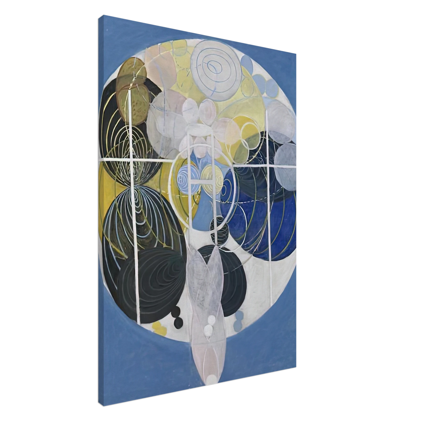 Hilma af Klint - THE LARGE FIGURE PAINTINGS NR 5 1907 Canvas - 20x30 cm / 8x12 inches-canvas