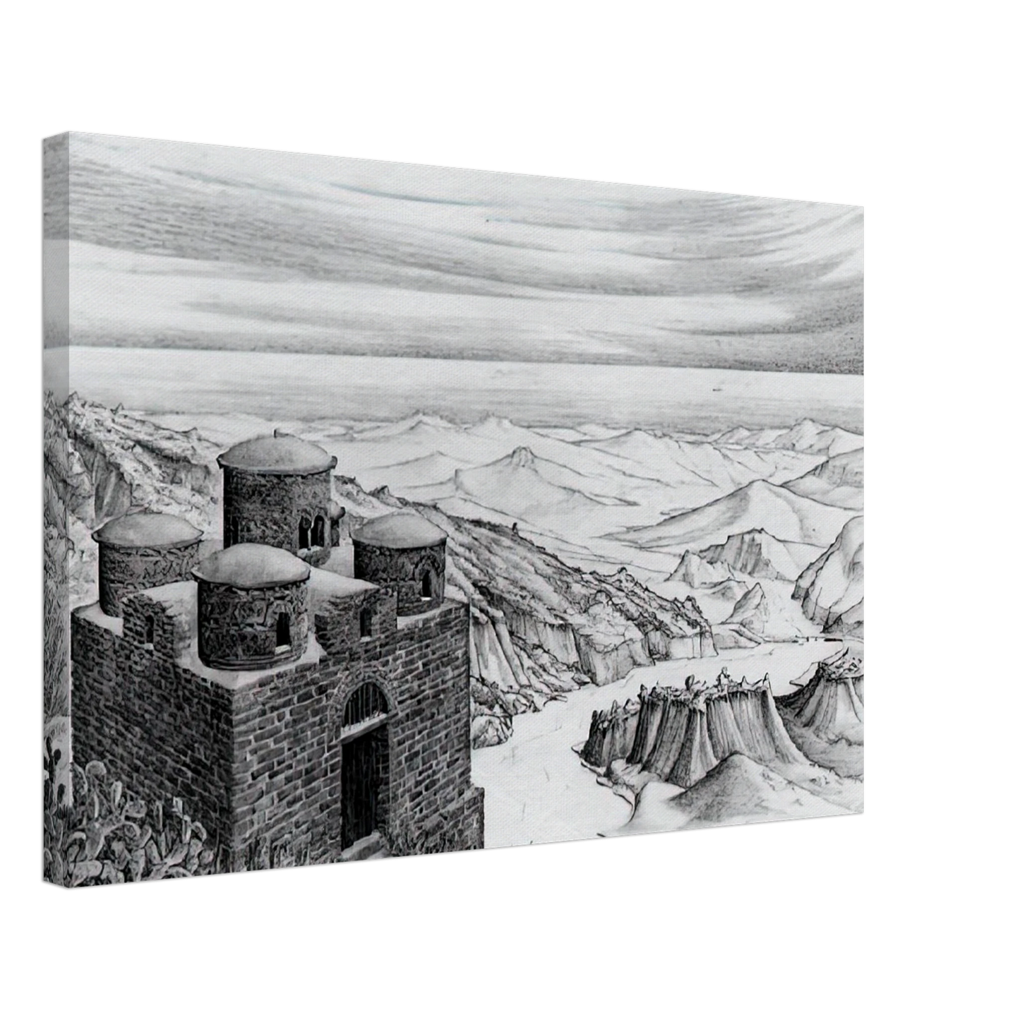 MC Escher - CATTOLICA OF STILO CALABRIA 1930 Canvas - 70x100 cm / 28x40 inches-canvas