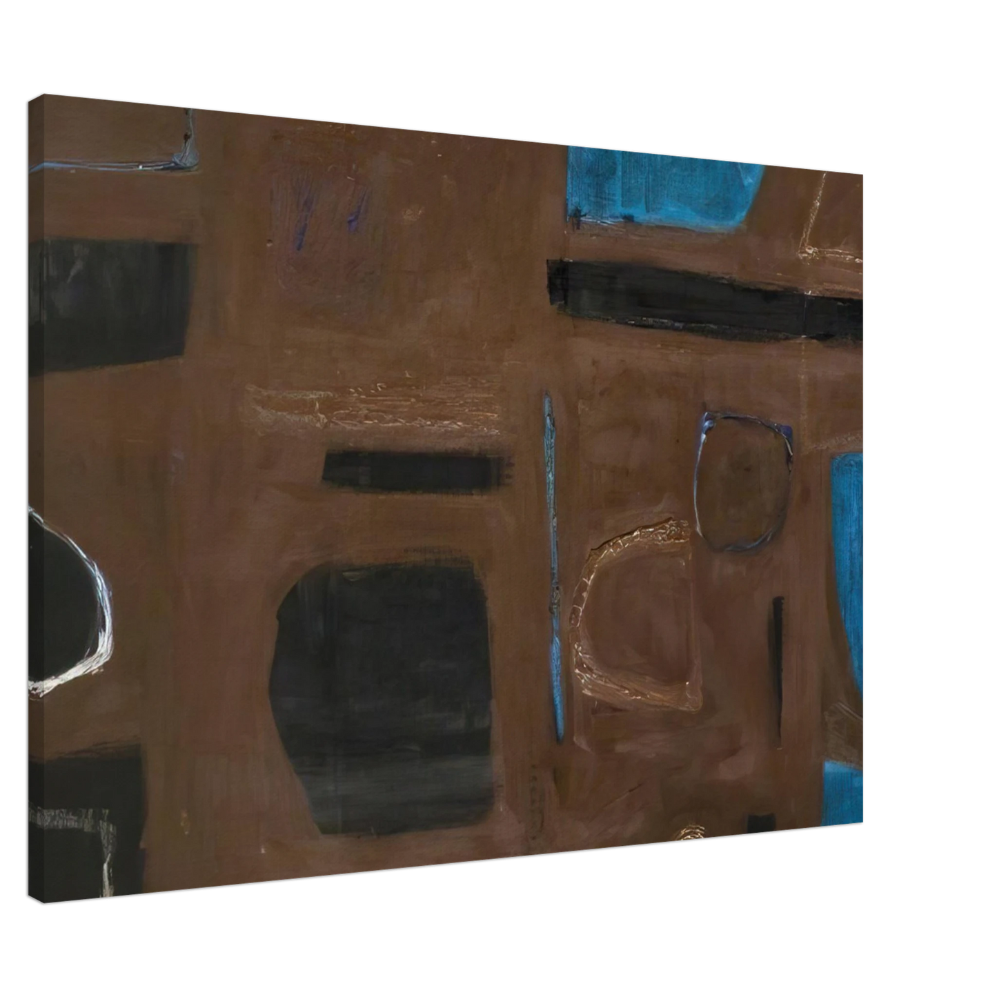 William Scott - Brown and Black - 1960 Canvas - 20x30 cm / 8x12 inches-canvas