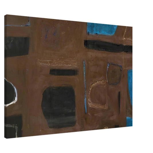 William Scott - Brown and Black - 1960 Canvas - 20x30 cm / 8x12 inches-canvas