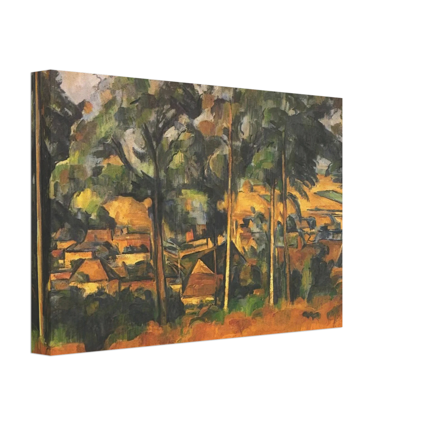 Paul Cezanne - Village in the Provence Canvas - 40x60 cm / 16x24 inches-canvas