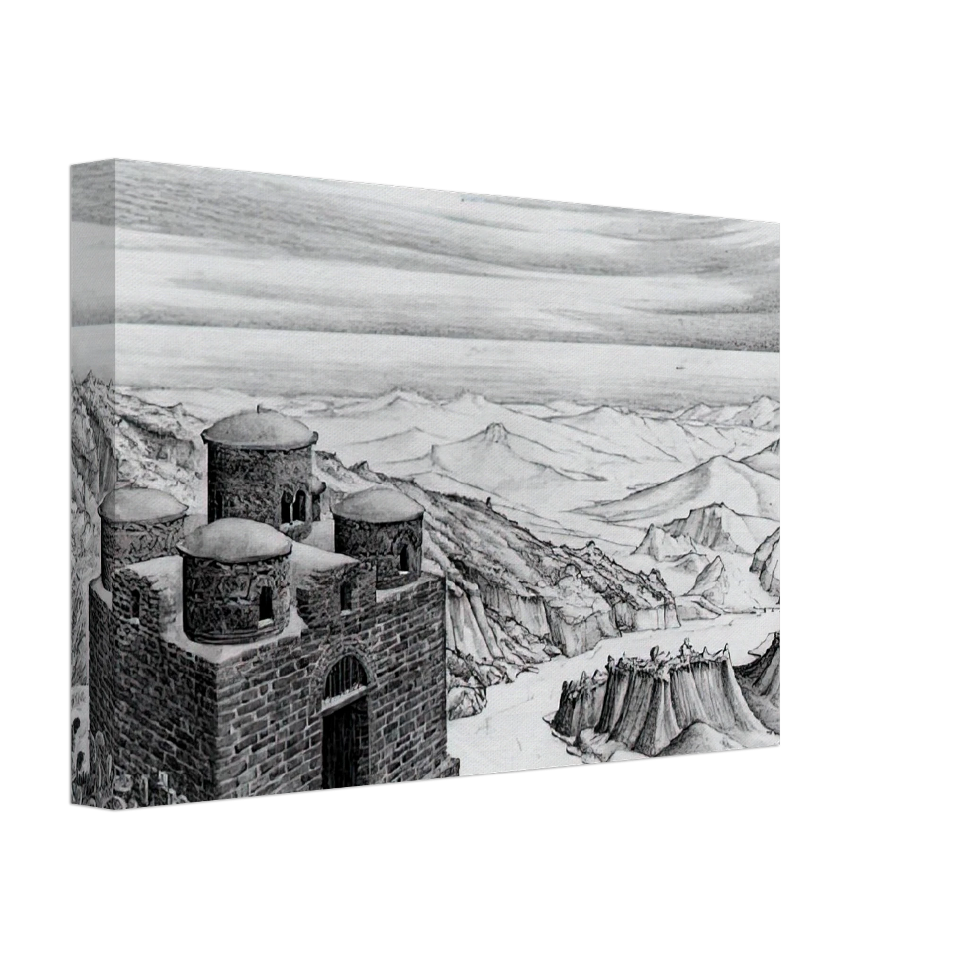 MC Escher - CATTOLICA OF STILO CALABRIA 1930 Canvas - 40x60 cm / 16x24 inches-canvas