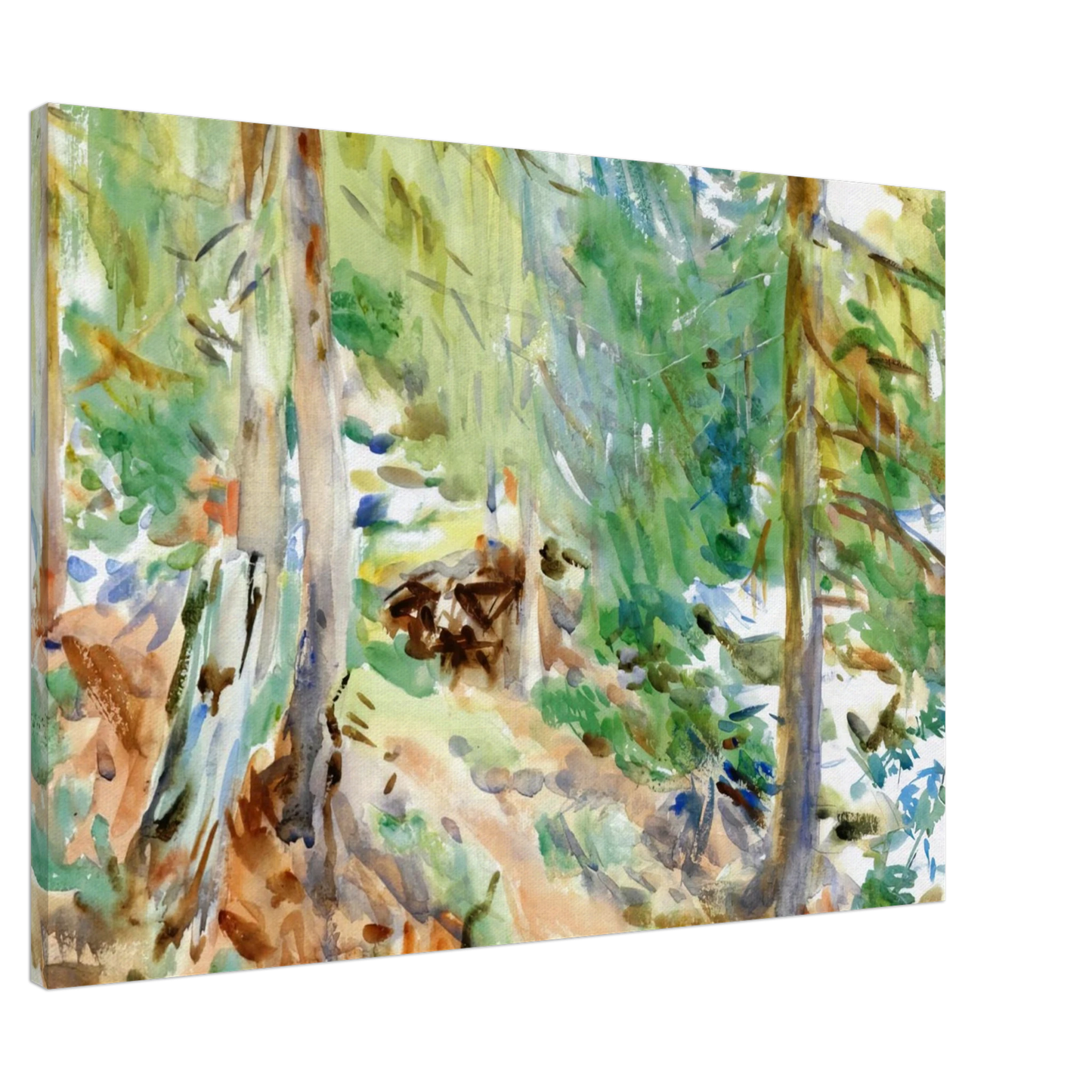 John Singer Sargent - Val D'Aosta, Purtud Canvas - 20x30 cm / 8x12 inches-canvas