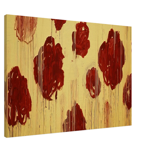 Cy Twombly - Untitled,  Blooming, A Scattering of Blossoms & Other Things  Canvas - 20x30 cm / 8x12 inches-canvas