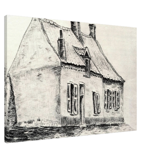 Vincent van Gogh - A house Magros Canvas - 20x30 cm / 8x12 inches-canvas