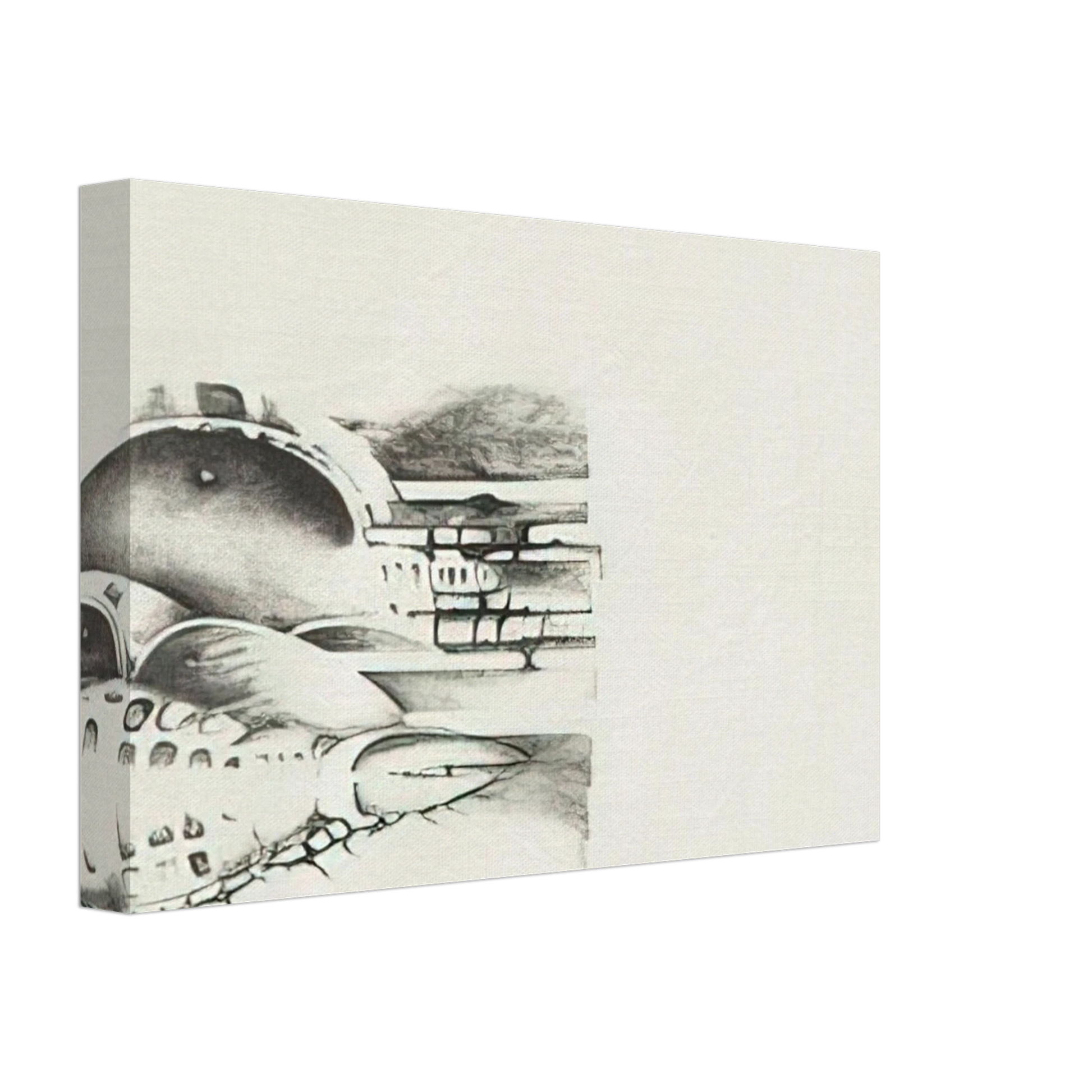 Lee Bontecou - THIRTEENTH STONE 1970 Canvas - 40x60 cm / 16x24 inches-canvas