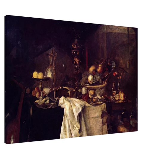 Henri Matisse - LA DESERTE AFTER JAN DAVIDSZ DE HEEM 1893 Canvas - 20x30 cm / 8x12 inches-canvas