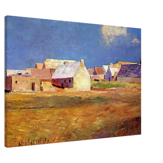 Odilon Redon - BRETON VILLAGE Canvas - 20x30 cm / 8x12 inches-canvas