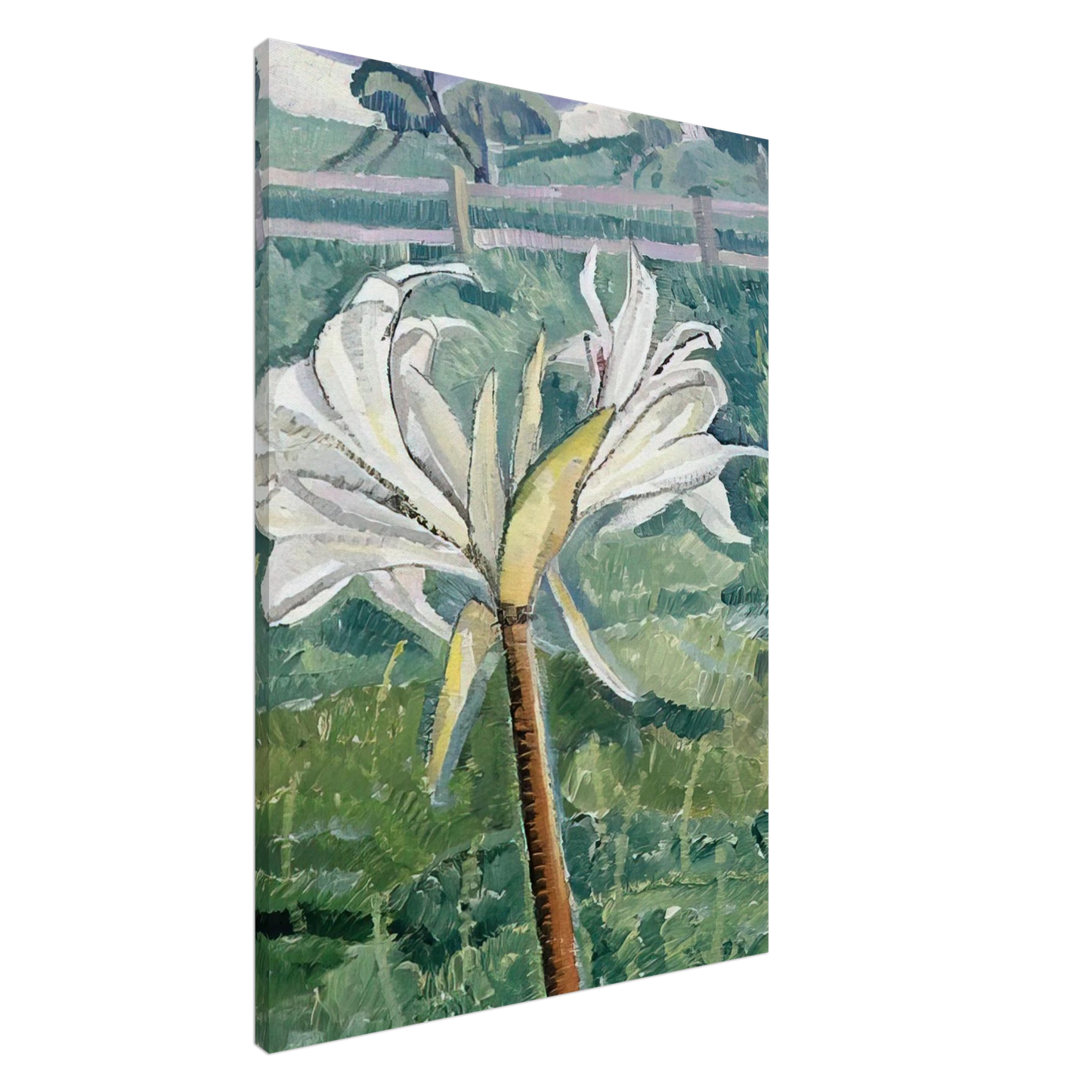 Grace Cossington Smith - Lily growing in a field by the sea - 1927 Canvas - 20x30 cm / 8x12 inches-canvas