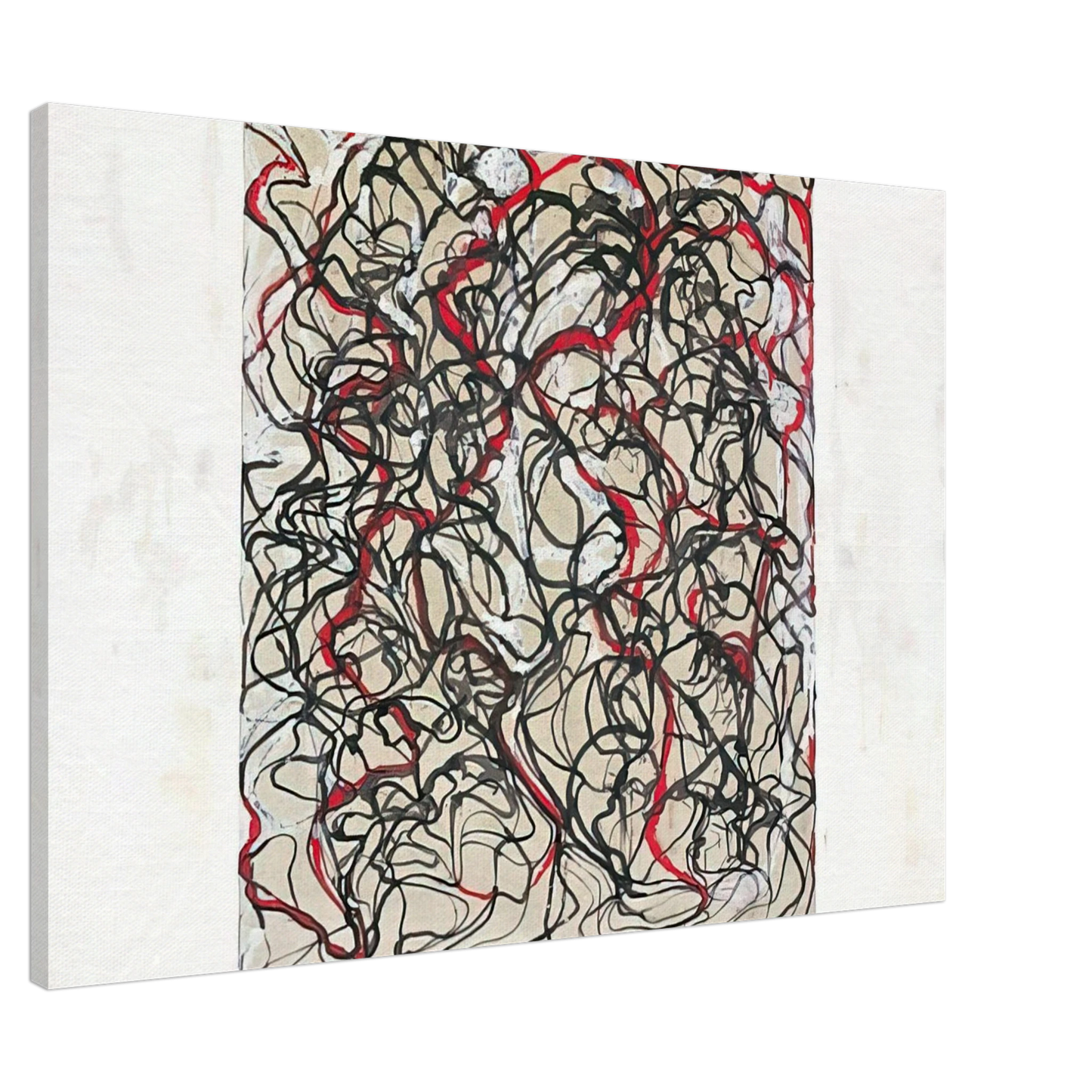 Brice Marden - Letter with Red - 2009 Canvas - 20x30 cm / 8x12 inches-canvas