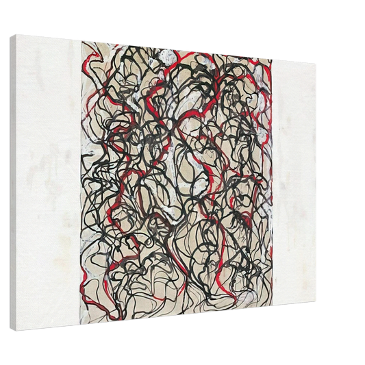 Brice Marden - Letter with Red - 2009 Canvas - 20x30 cm / 8x12 inches-canvas