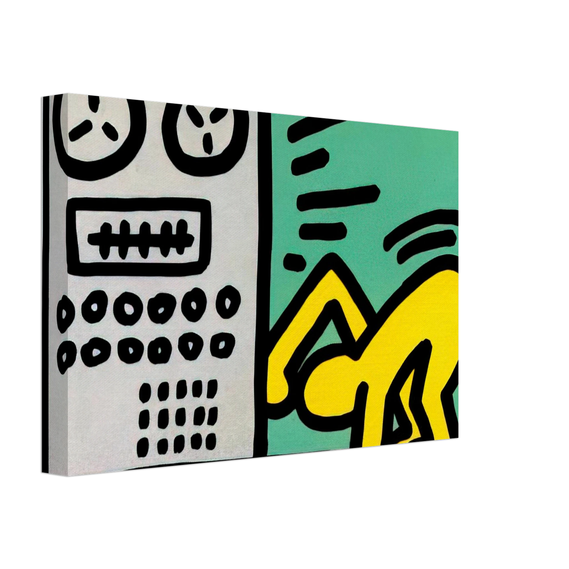 Keith Haring - POP SHOP III 1989 Canvas - 40x60 cm / 16x24 inches-canvas