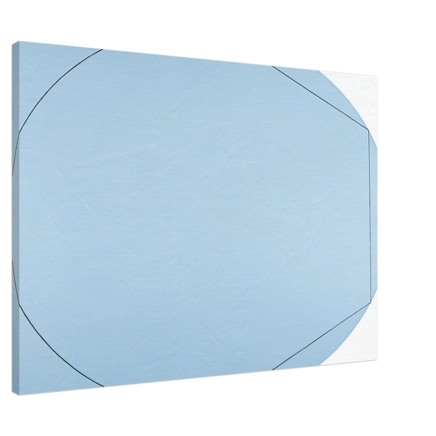 Robert Mangold - CIRCLE IN AND OUT OF A POLYGON 2 1973 Canvas - 20x30 cm / 8x12 inches-canvas