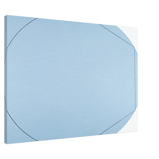 Robert Mangold - CIRCLE IN AND OUT OF A POLYGON 2 1973 Canvas - 20x30 cm / 8x12 inches-canvas