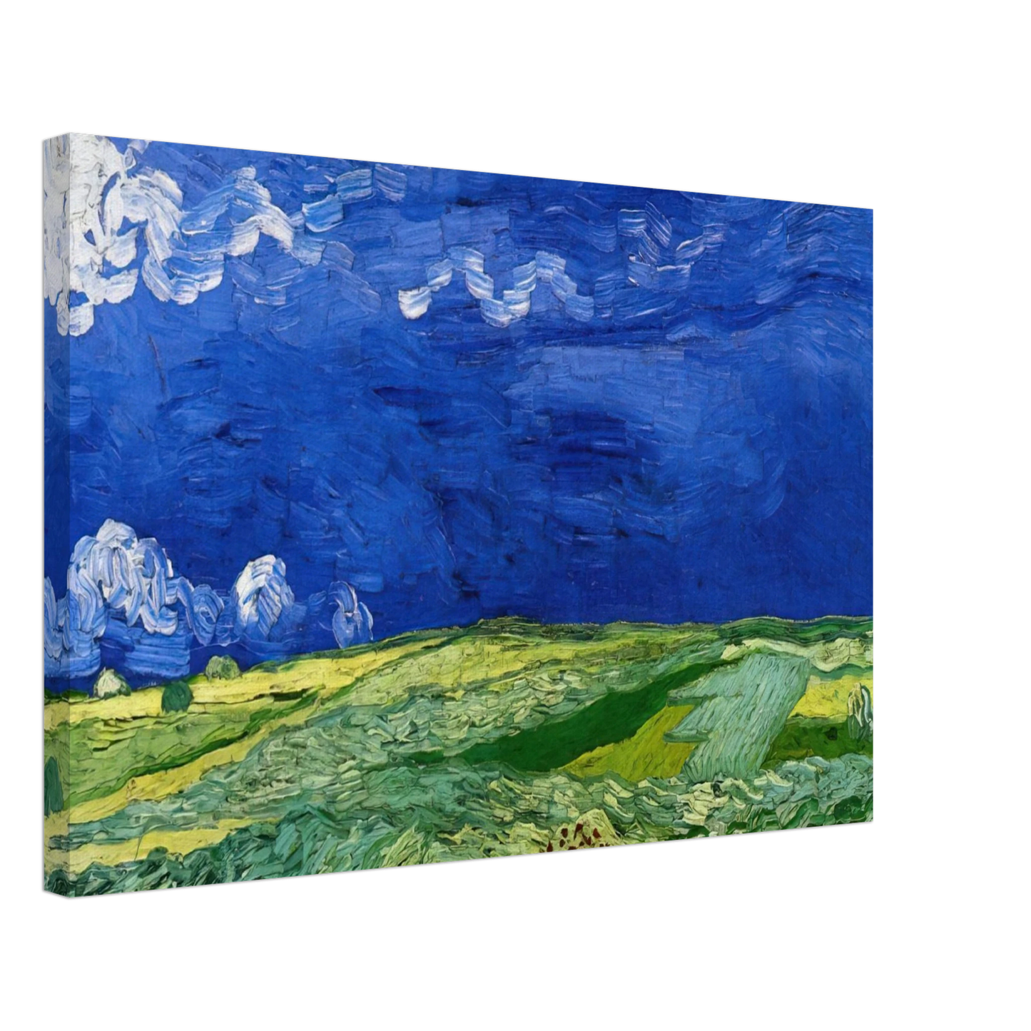 Vincent van Gogh - Wheatfields under Thunderclouds Canvas - 40x60 cm / 16x24 inches-canvas