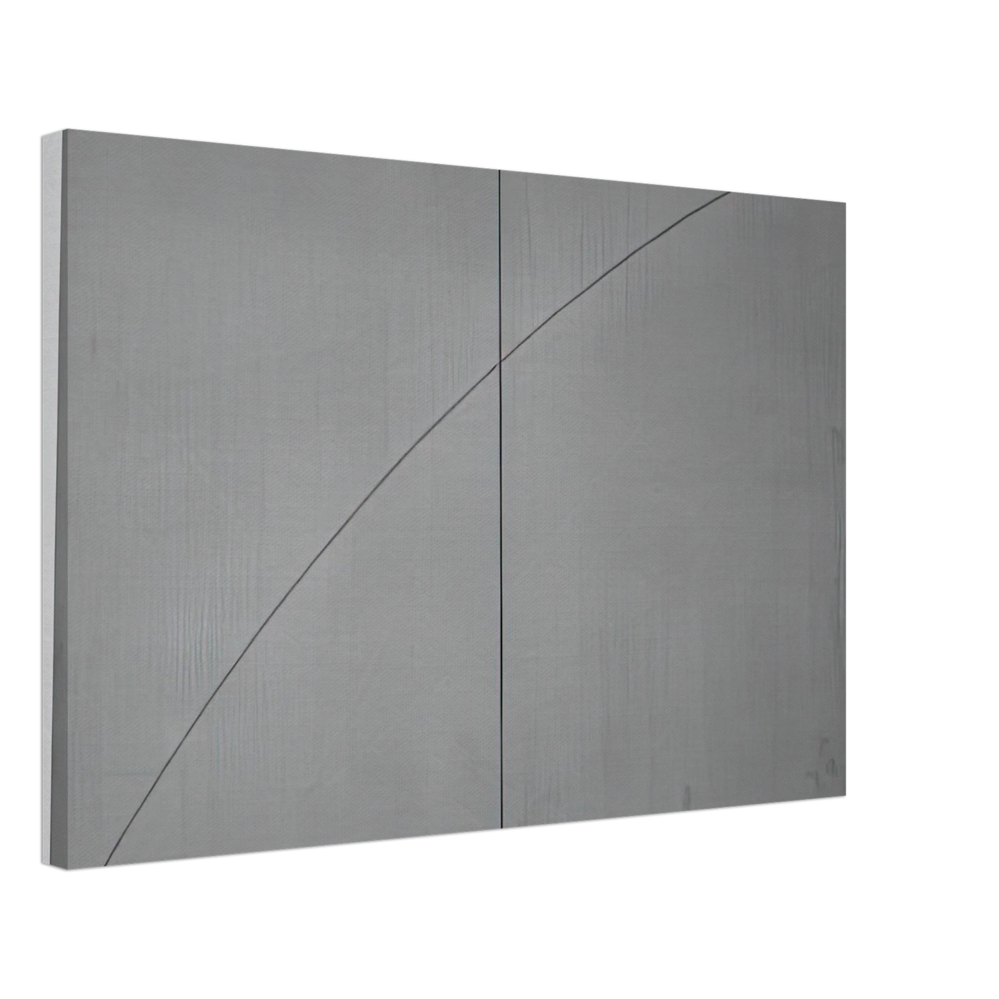 Robert Mangold - A CURVED LINE WITHIN TWO DISTORTED RECTANGLES 1978 Canvas - 40x60 cm / 16x24 inches-canvas