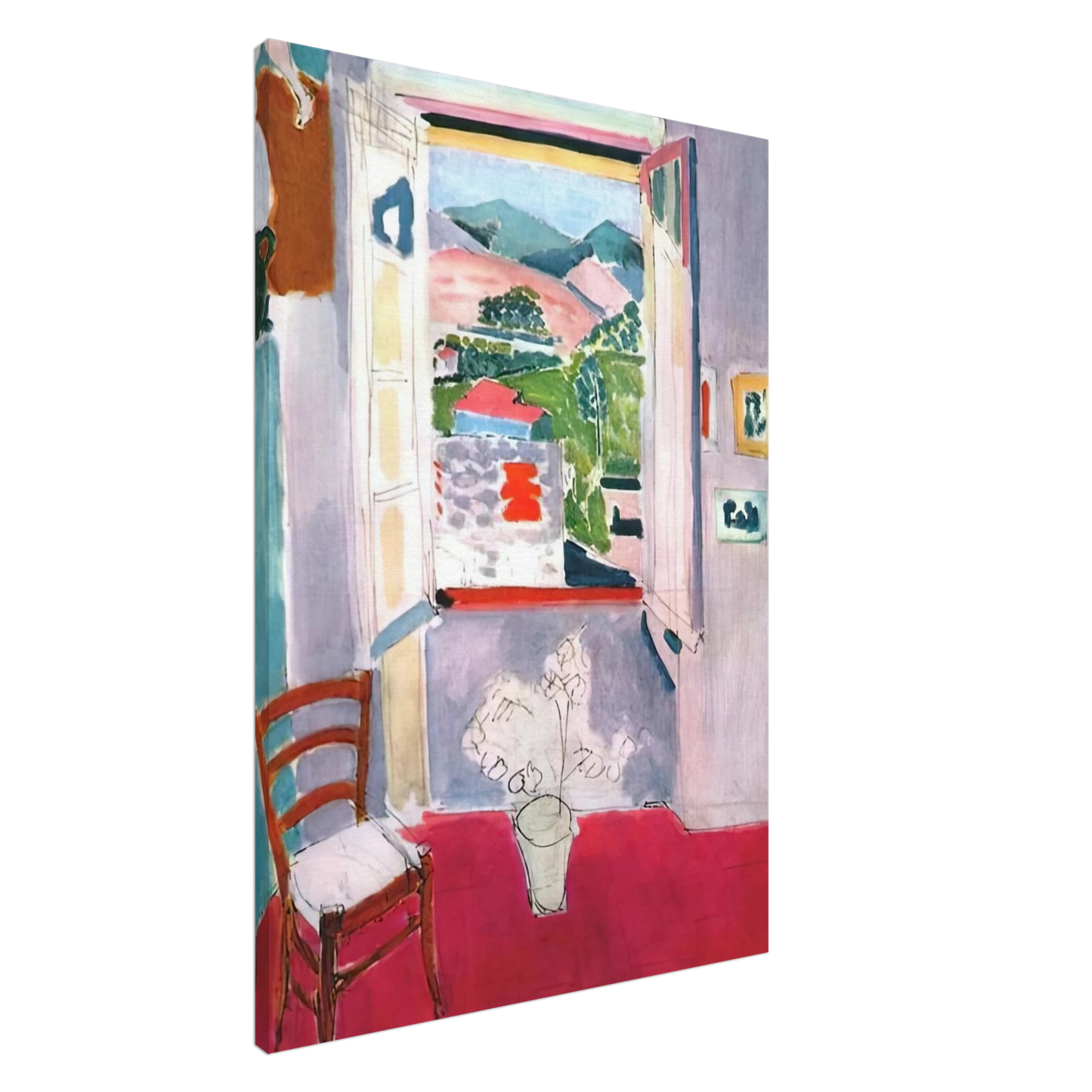 Henri Matisse - OPEN WINDOW AT COLLIOURE 1910 Canvas - 20x30 cm / 8x12 inches-canvas