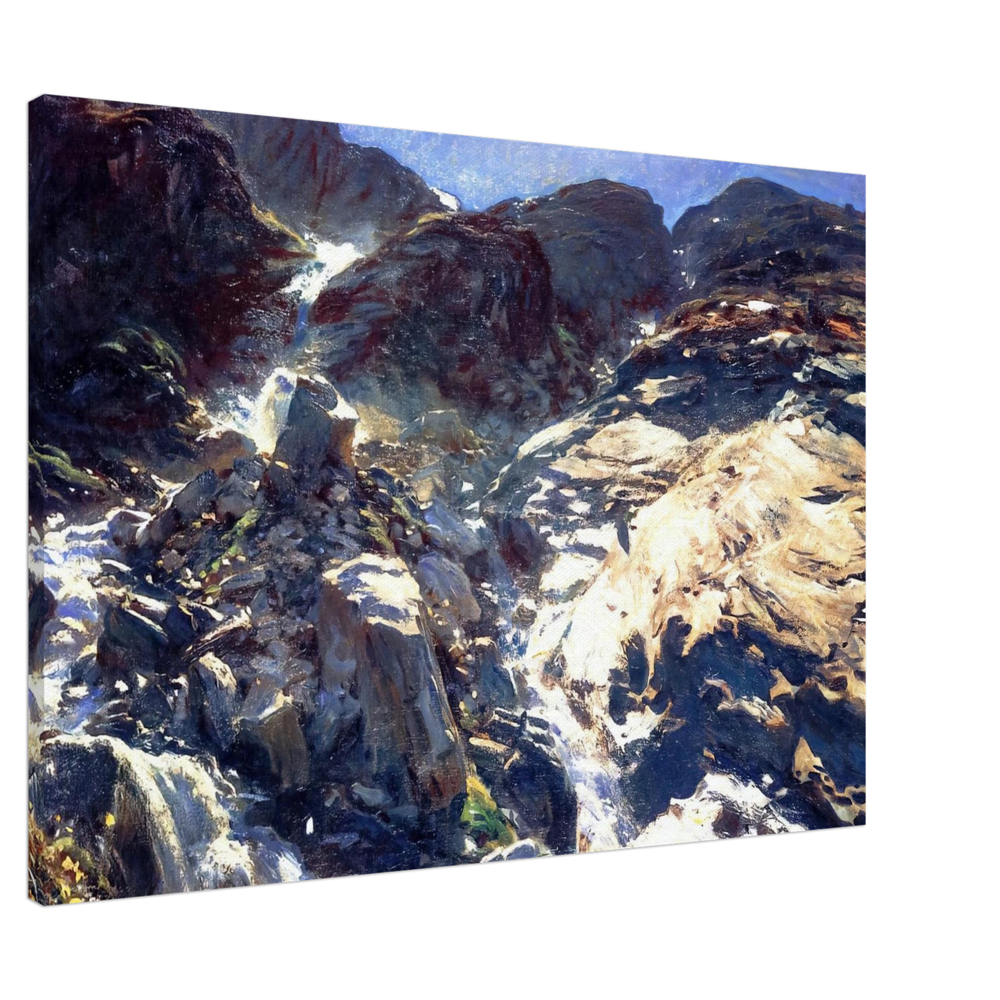 John Singer Sargent - Glacier Streams Canvas - 20x30 cm / 8x12 inches-canvas