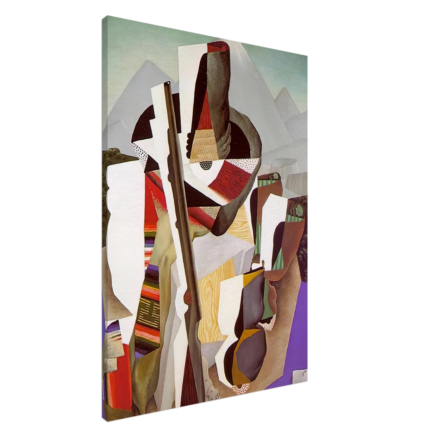 Diego Rivera - ZAPATISTA LANDSCAPE THE GUERRILLA 1915 Canvas - 20x30 cm / 8x12 inches-canvas