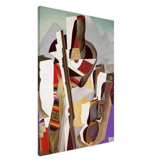 Diego Rivera - ZAPATISTA LANDSCAPE THE GUERRILLA 1915 Canvas - 20x30 cm / 8x12 inches-canvas