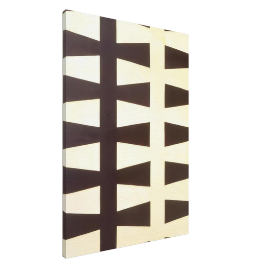 Leon Polk Smith - Black and White Repeat - 1953 Canvas - 20x30 cm / 8x12 inches-canvas