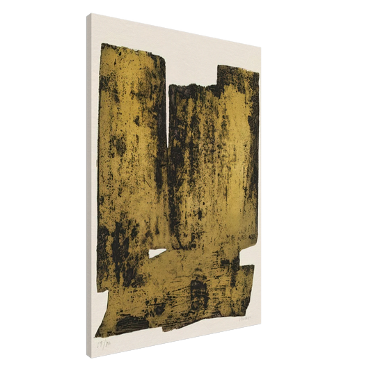 Pierre Soulages - Eau forte XII - 1957 Canvas - 20x30 cm / 8x12 inches-canvas