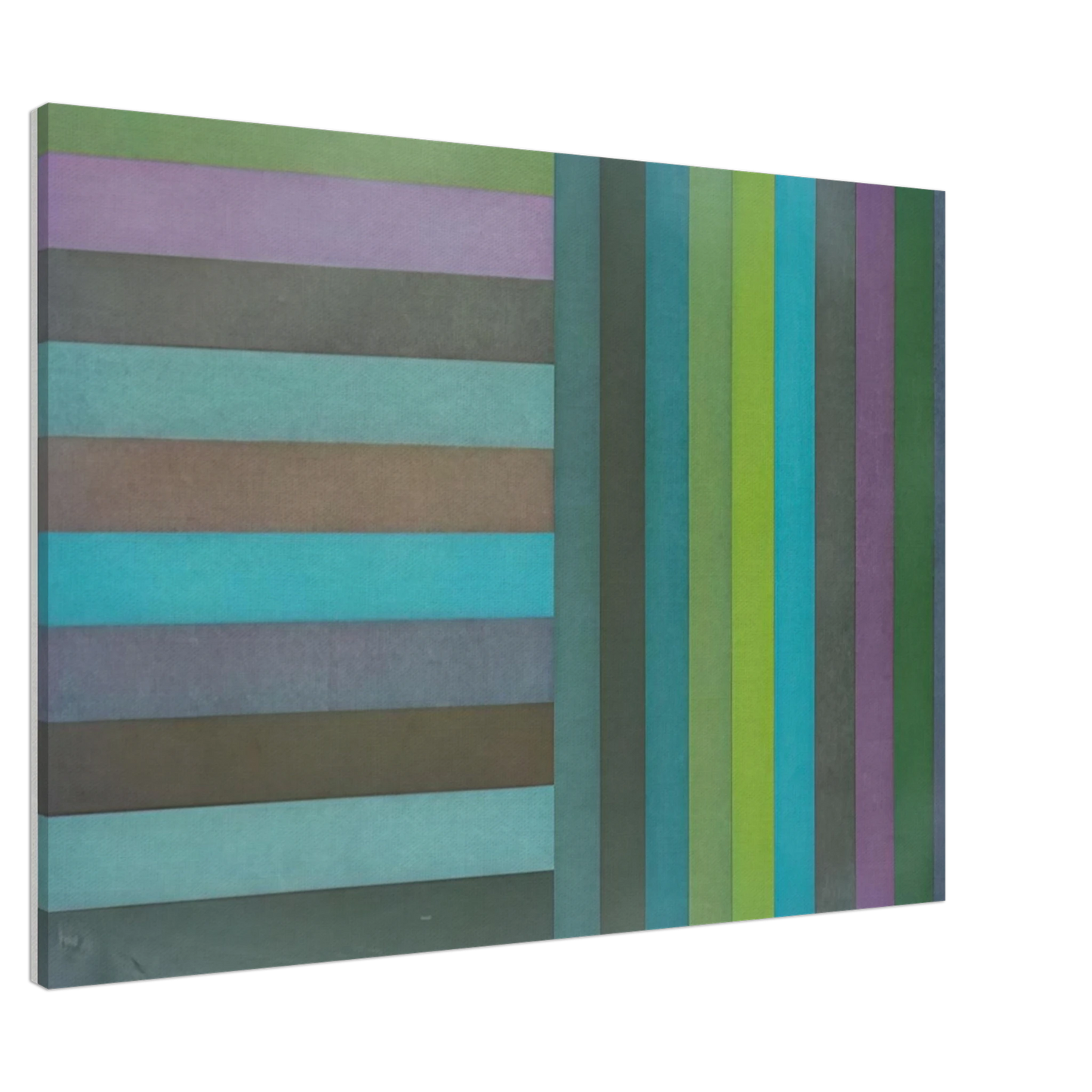 Sol LeWitt - Horizontal Colour Bands and Vertical Colour Bands I Canvas - 20x30 cm / 8x12 inches-canvas