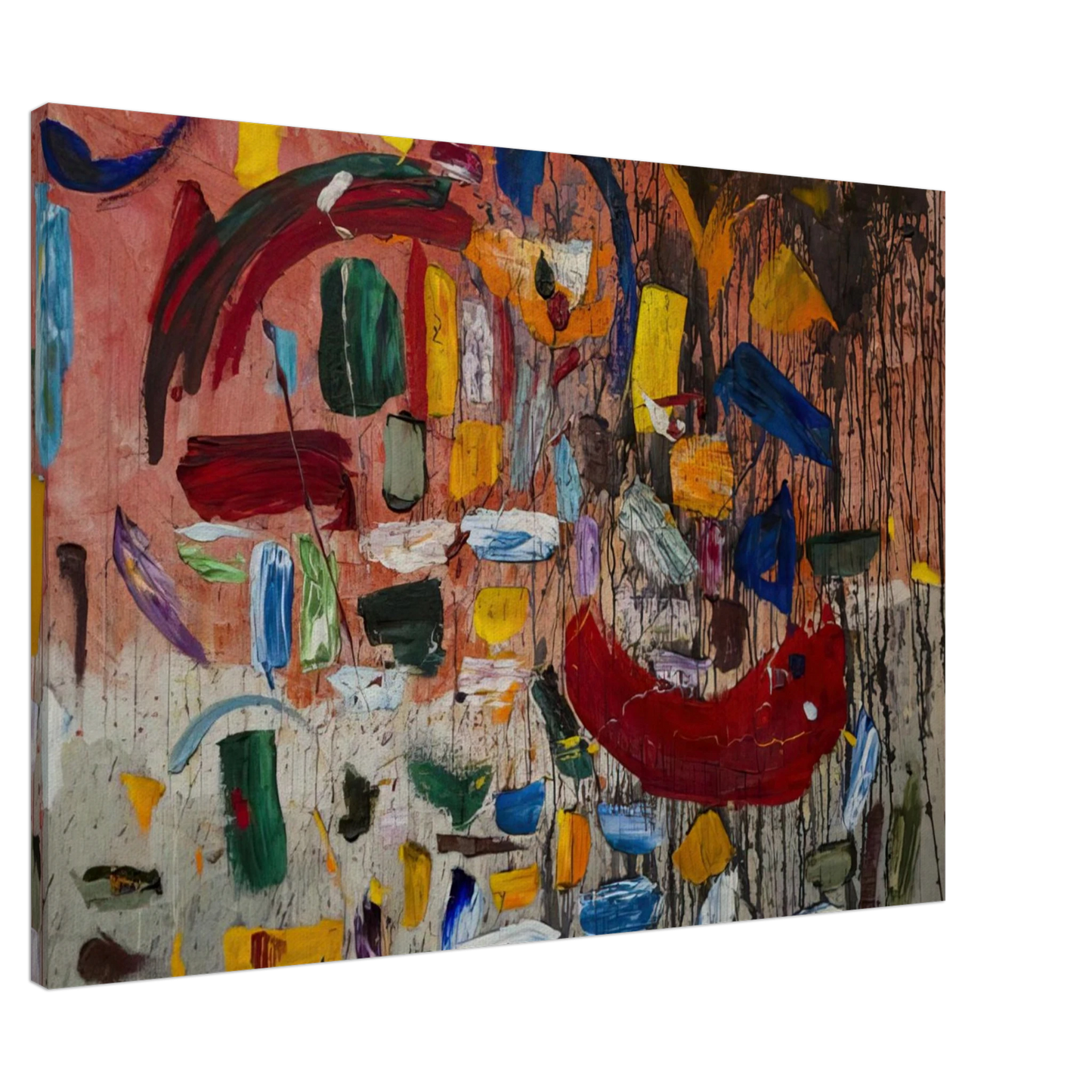 Taro Yamamoto - ABSTRACT 1957 Canvas - 20x30 cm / 8x12 inches-canvas