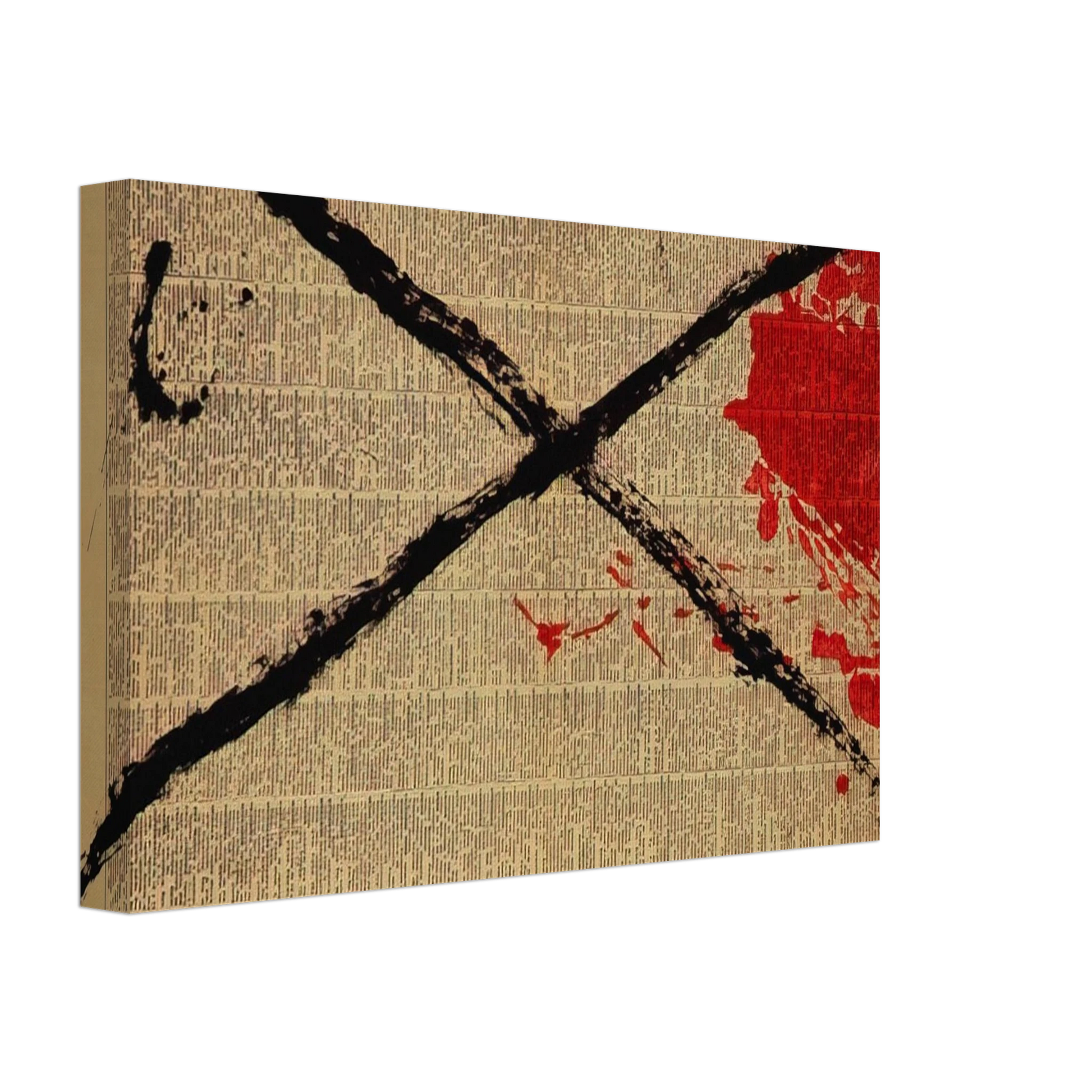 Antoni Tapies - JOURNAL 1968 Canvas - 70x100 cm / 28x40 inches-canvas