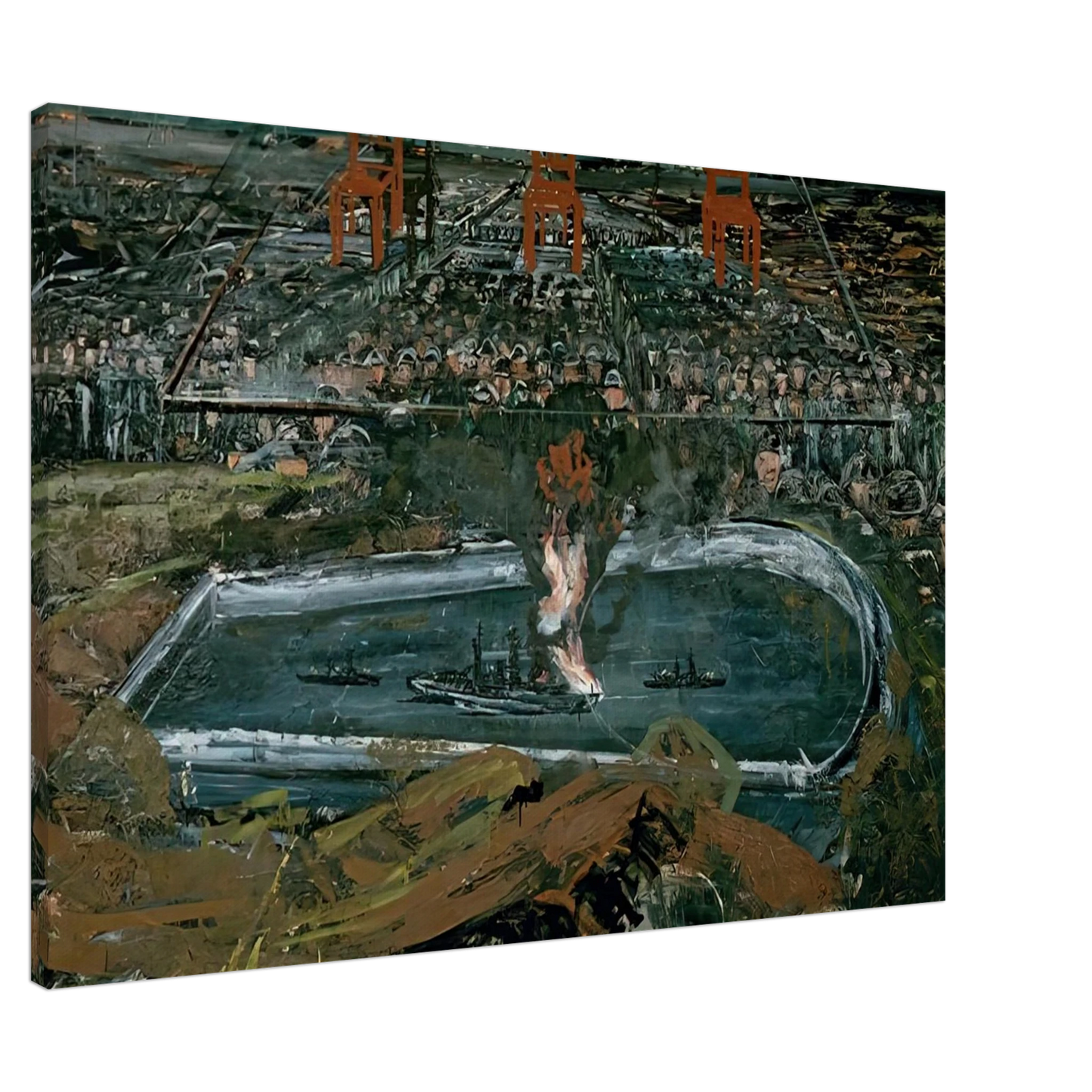 Anselm Kiefer - OPERATION SEA LION 1975 Canvas - 20x30 cm / 8x12 inches-canvas