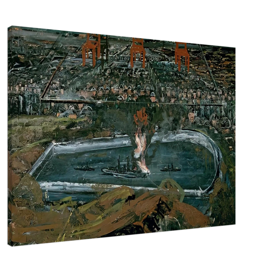 Anselm Kiefer - OPERATION SEA LION 1975 Canvas - 20x30 cm / 8x12 inches-canvas