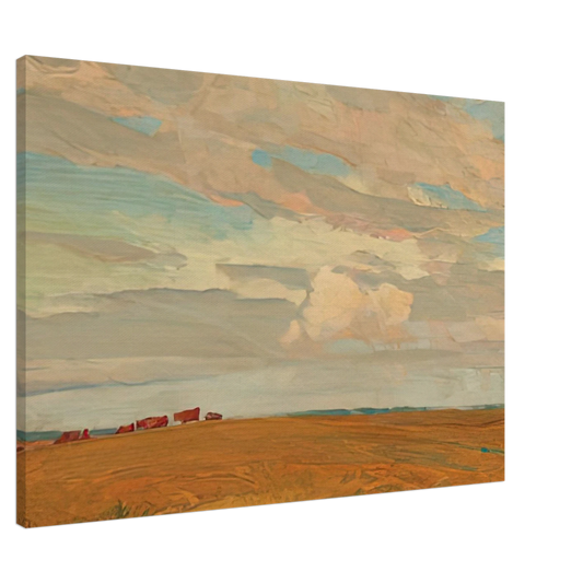 Maynard Dixon - PRAIRIE SAND HILL CAMP MAY 1921 1921 Canvas - 20x30 cm / 8x12 inches-canvas