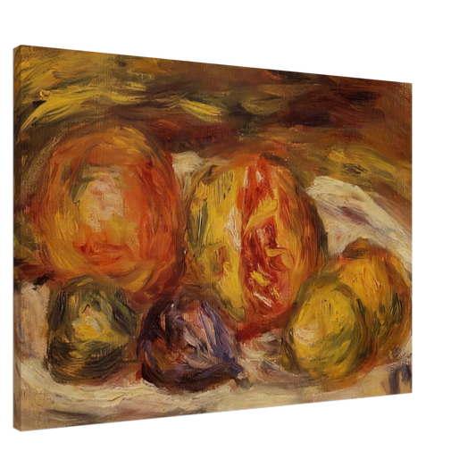 Pierre-Auguste Renoir - Still Life Pomegranate, Figs and Apples Canvas - 20x30 cm / 8x12 inches-canvas