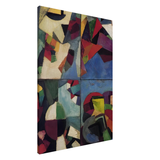 Morgan Russell - Four Part Synchromy, Number 7 - 1915 Canvas - 20x30 cm / 8x12 inches-canvas