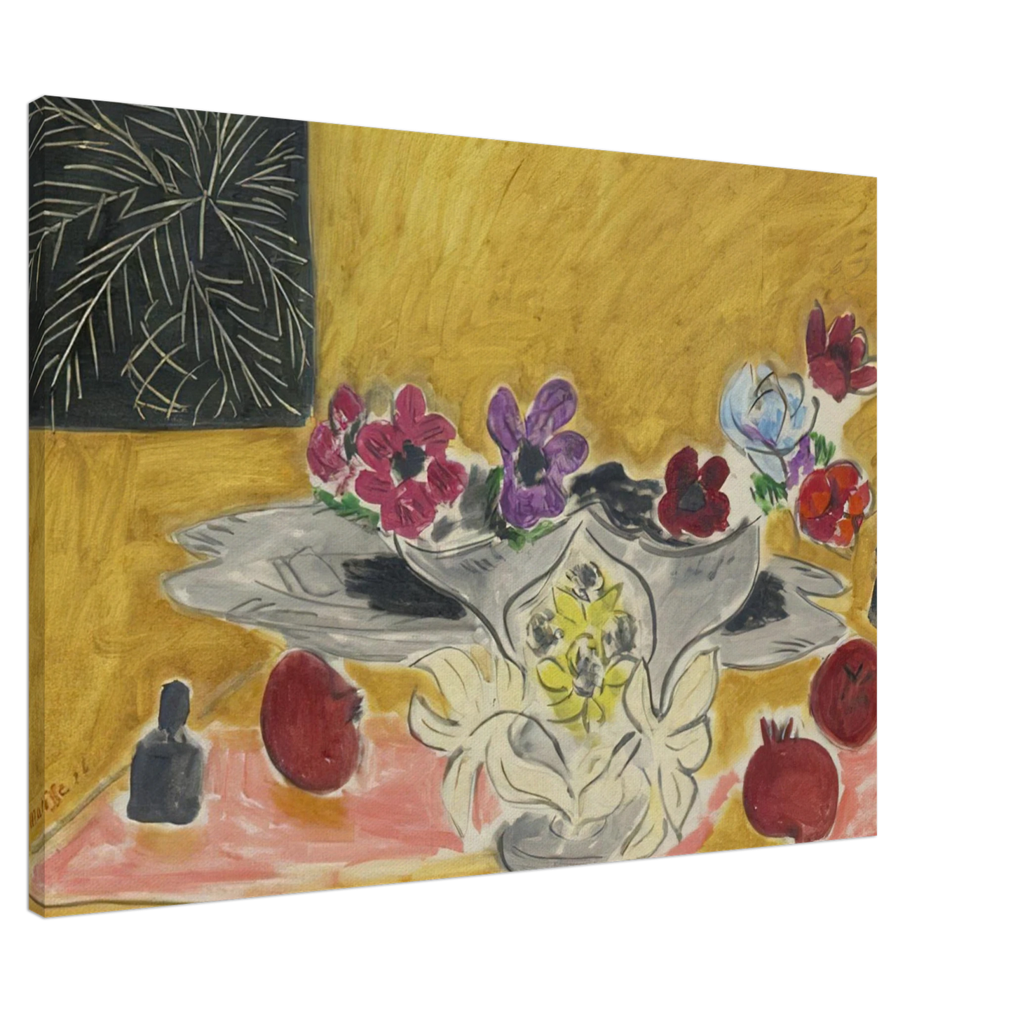 Henri Matisse - ANEMONES ET GRENADES 1946 Canvas - 20x30 cm / 8x12 inches-canvas