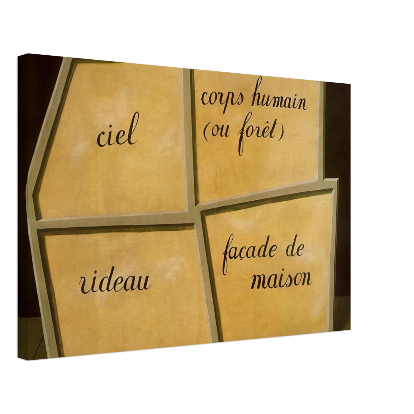 Rene Magritte - THE EMPTY MASK 1928 Canvas - 40x60 cm / 16x24 inches-canvas