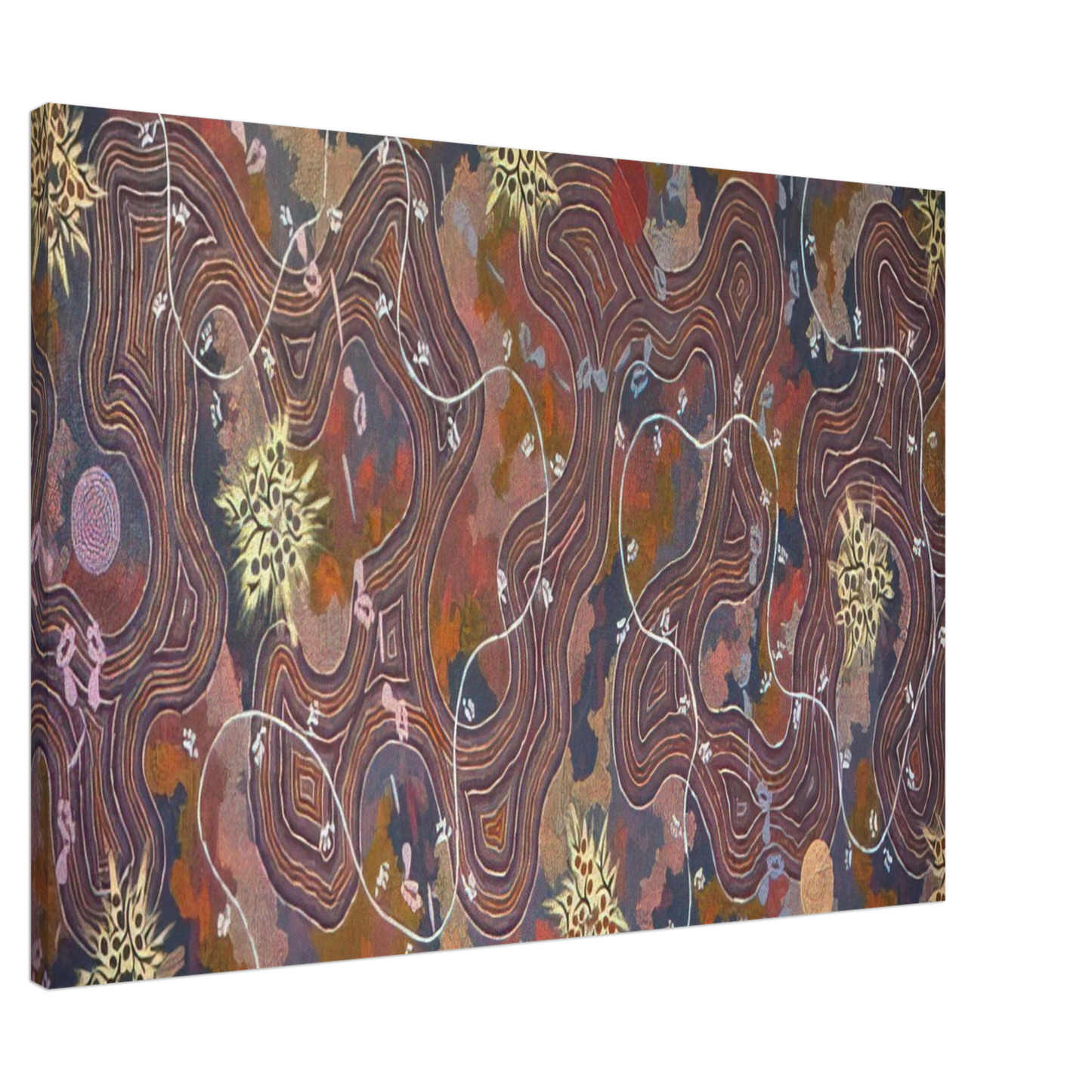 Clifford Possum Tjapaltjarri - Possum Dreaming - 1994 Canvas - 20x30 cm / 8x12 inches-canvas
