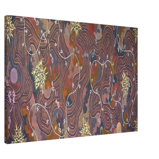Clifford Possum Tjapaltjarri - Possum Dreaming - 1994 Canvas - 20x30 cm / 8x12 inches-canvas